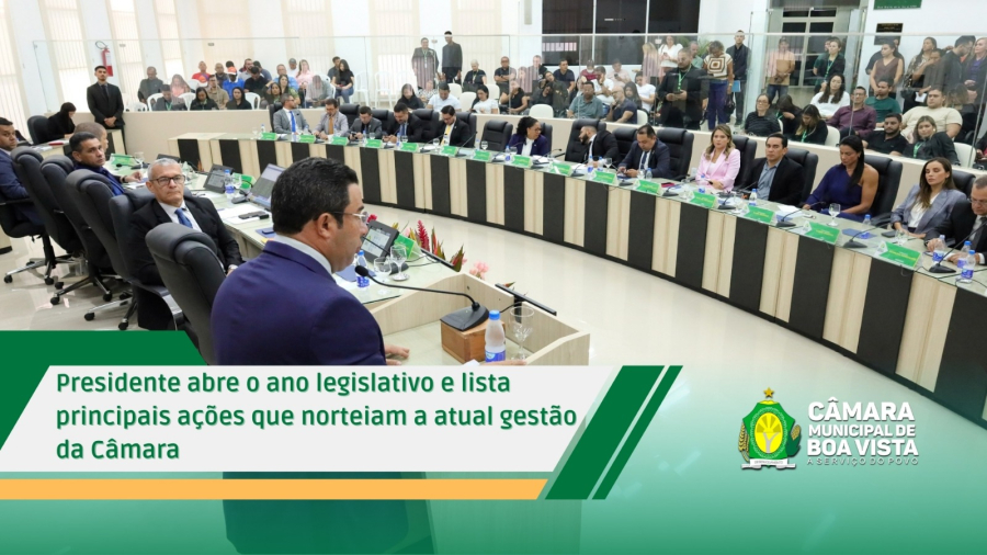 Câmara anuncia concursos após 18 anos na abertura do ano legislativo