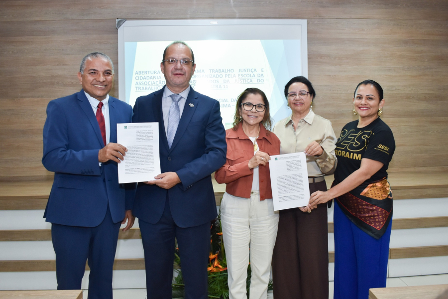 SESI-RR e ANAMATRA firmam parceria para levar Programa Trabalho, Justiça e Cidadania a estudantes em Roraima