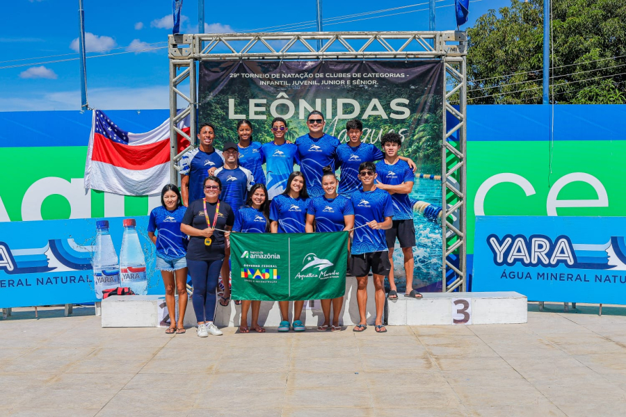 Tudo nosso! Aquática Marinho conquista medalhas, troféus e recordes na 29ª Copa Norte de Natação, no AM