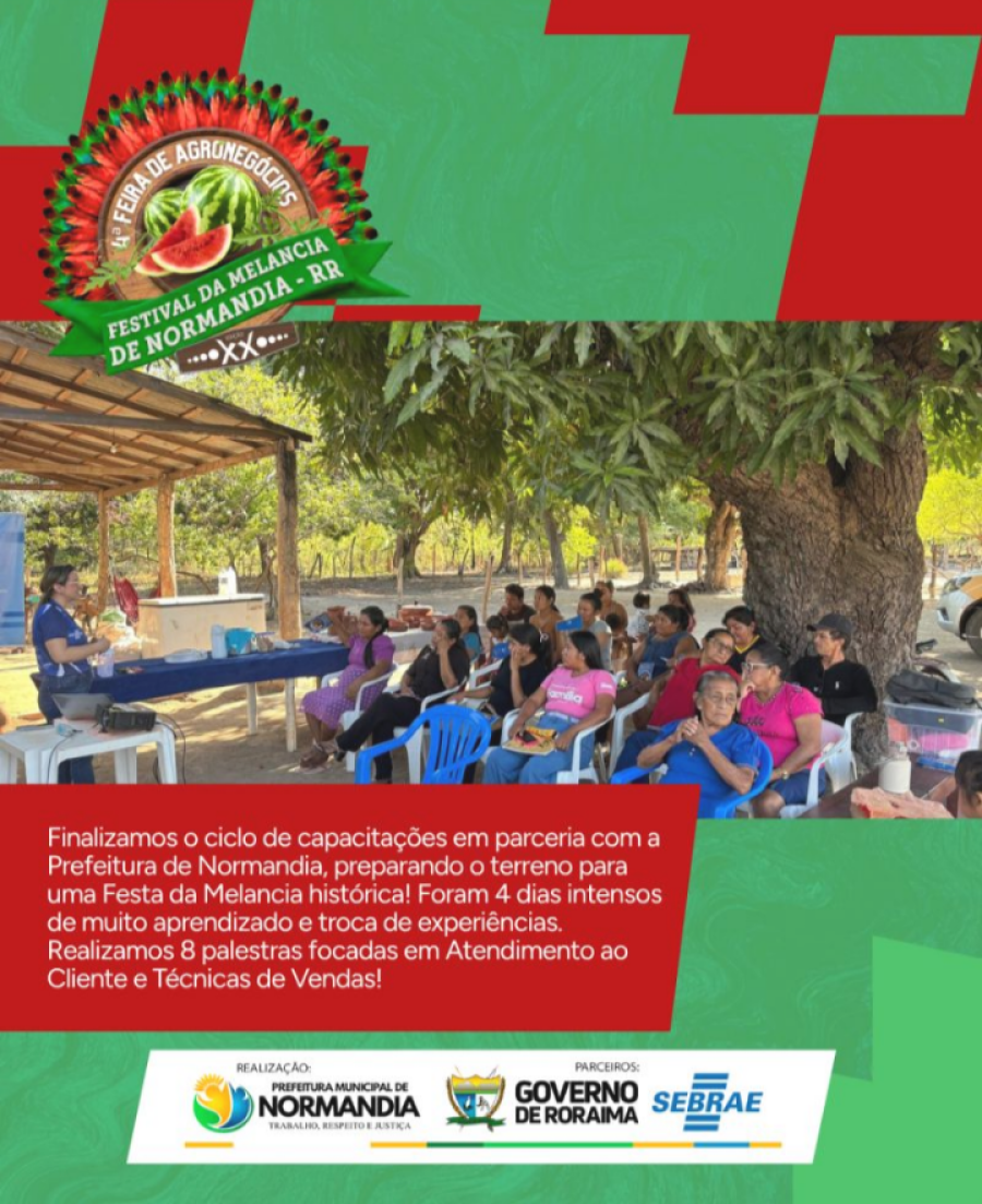 Normandia se prepara para Festival da Melancia com capacitação de empreendedores