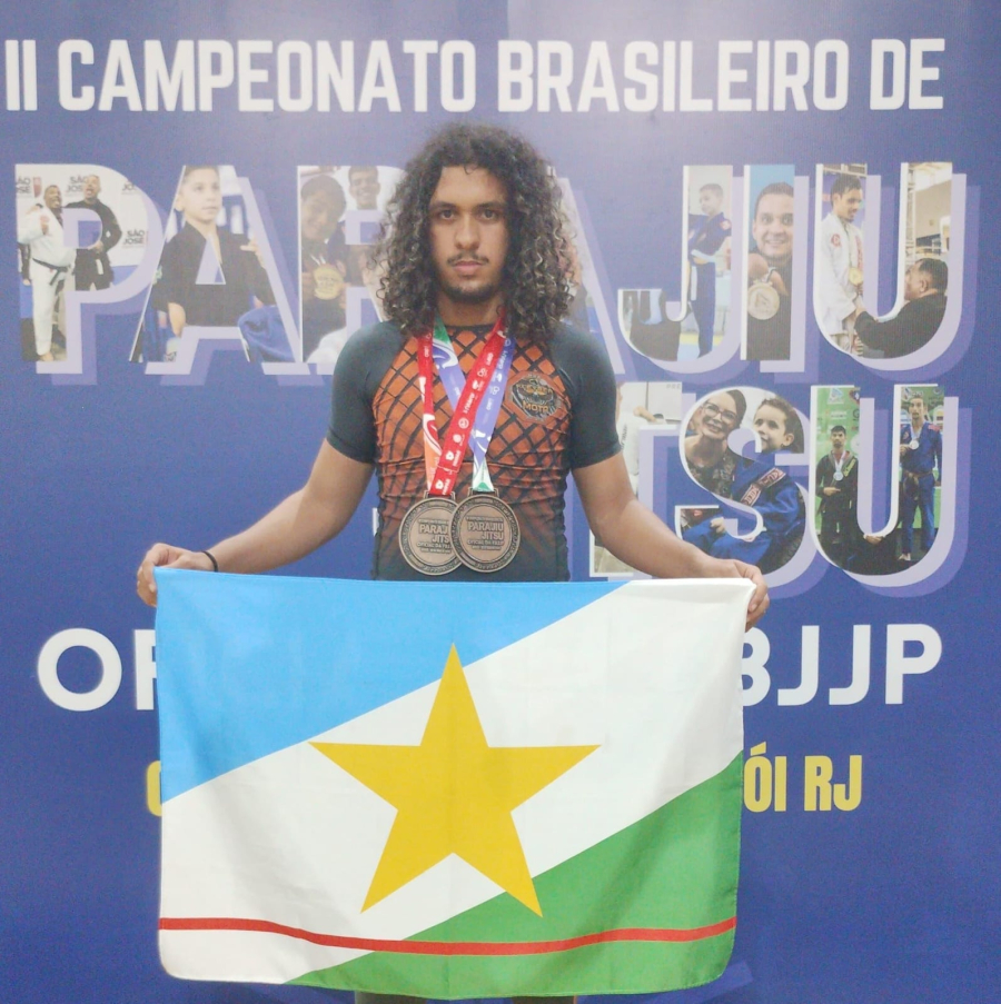 Resiliência: Casca-grossa macuxi Thiago Oliveira garante bronze duplo no Brasileiro de Parajiu-jitsu 