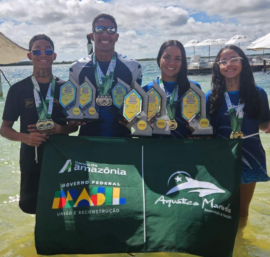 Aquática Marinho assegura troféu de 3°Lugar geral de clubes na Copa Brasil de Águas Abertas, no CE