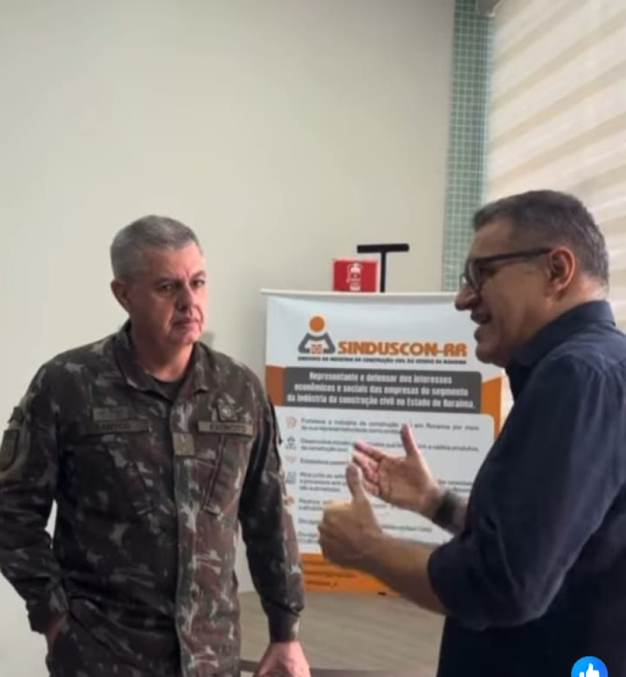 Sinduscon-RR promove reunião com comandante da Força-Tarefa Humanitária para discutir apoio a ações em Roraima