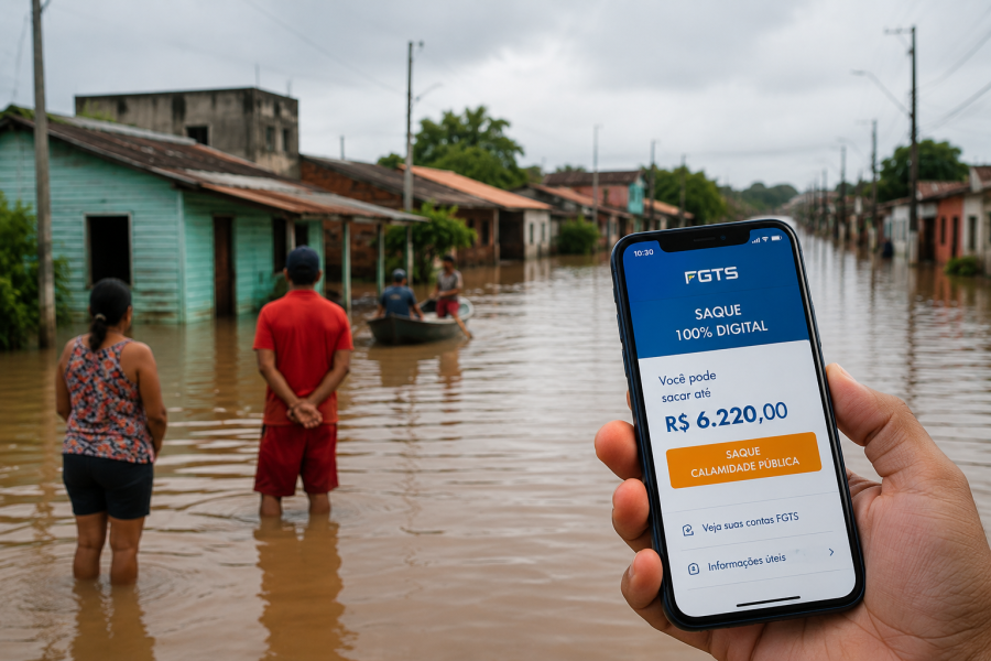 Caixa libera saque calamidade do FGTS para moradores de São Luiz do Anauá após inundações