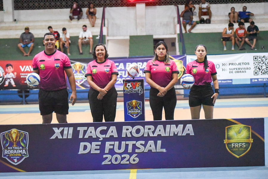 Árbitro Kleyton Borges apita pela quarta vez consecutiva a decisão da Taça Roraima de Futsal