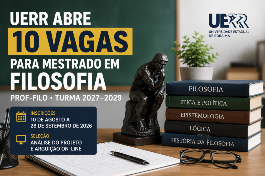UERR abre 10 vagas em mestrado para professores de Filosofia