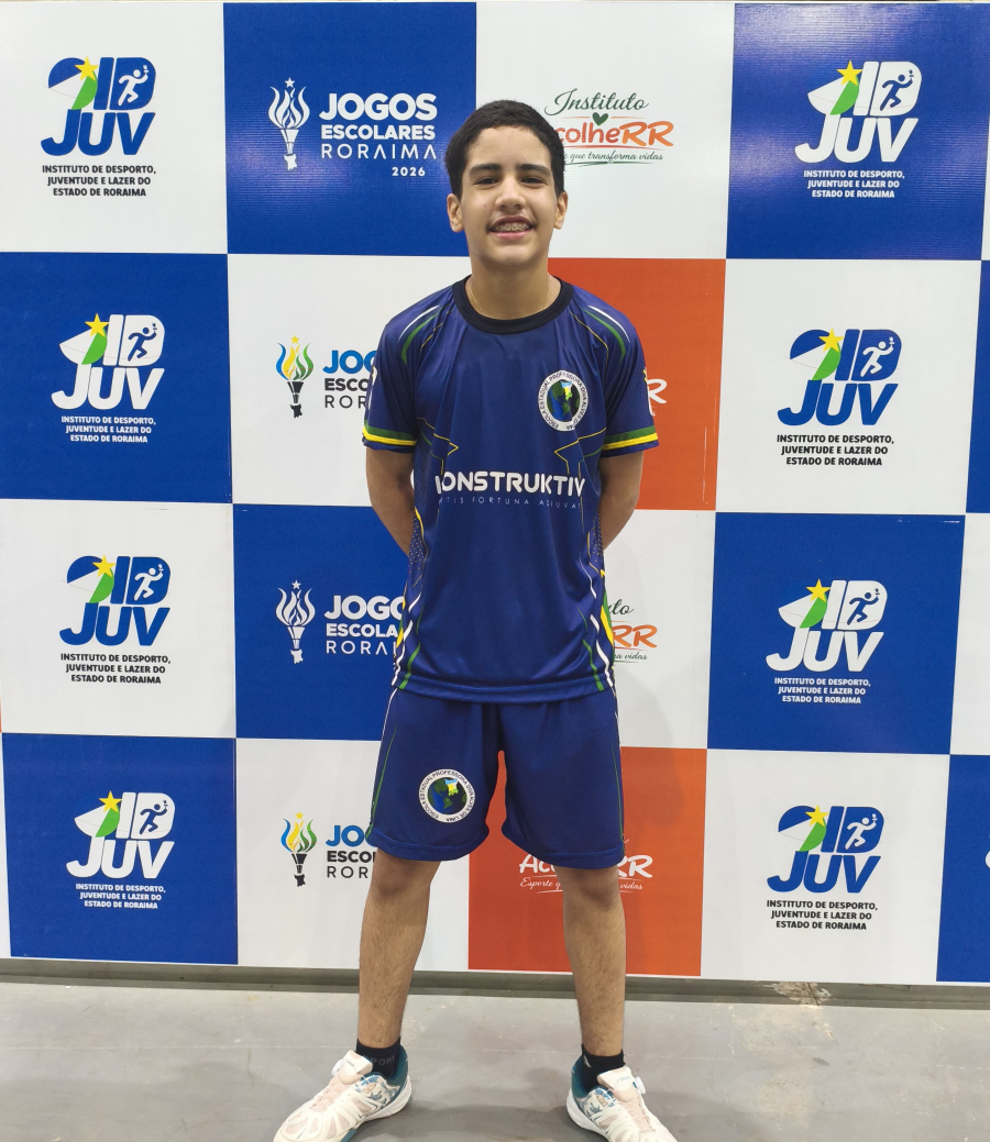 Mesatenista Ythan Diego vai representar RR nos Jogos Escolares Brasileiros pelo segundo ano consecutivo