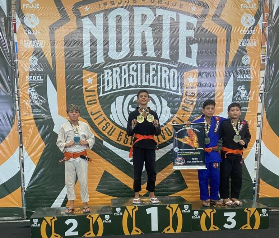 Lutador Miguelito eleva as cores de Roraima no pódio do Norte Brasileiro de JJ