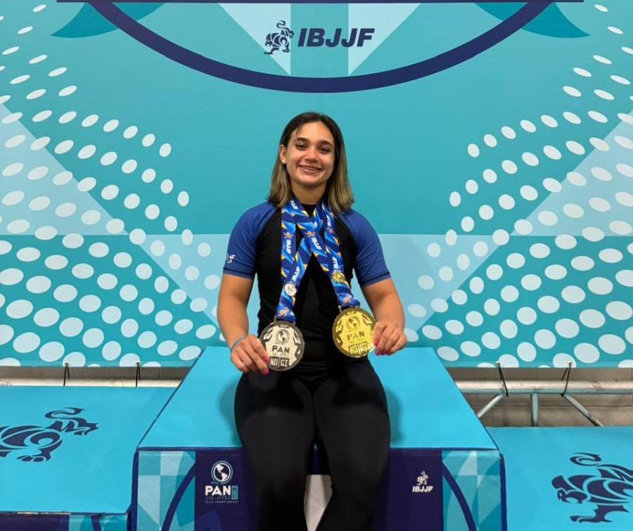 Lutadora roraimense de jiu-jitsu Lala coloca Roraima no topo do Pan NoGi de Nova York